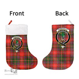 Scottish Somerville Modern Clan Tartan Christmas Stocking - Crest Classic