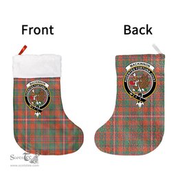 Scottish MacKinnon Ancient Clan Tartan Christmas Stocking - Crest Classic