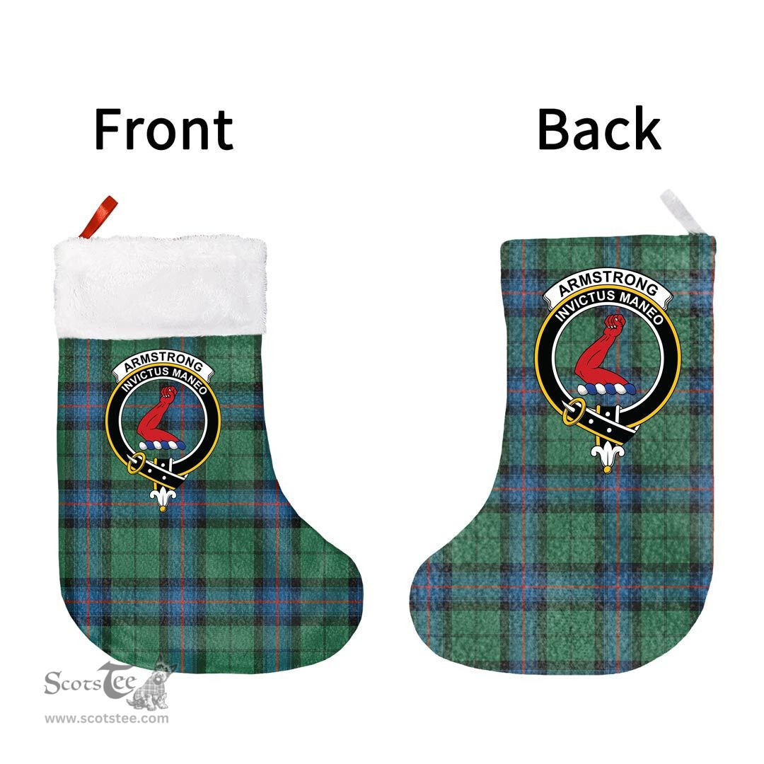 Scottish Armstrong Ancient Clan Tartan Christmas Stocking - Crest Classic
