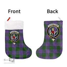 Scottish Elphinstone Clan Tartan Christmas Stocking - Crest Classic