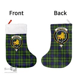 Scottish Campbell of Breadalbane Modern Clan Tartan Christmas Stocking - Crest Classic