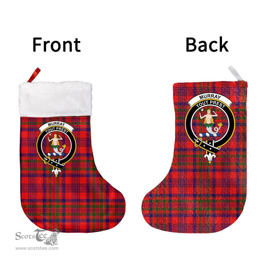Scottish Murray of Tulloch Modern Clan Tartan Christmas Stocking - Crest Classic