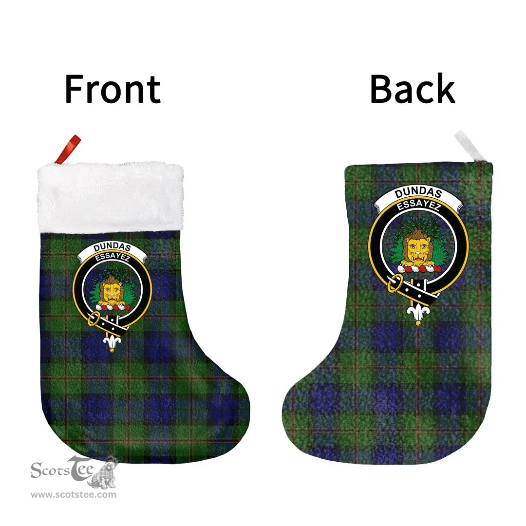 Scottish Dundas Modern 02 Clan Tartan Christmas Stocking - Crest Classic