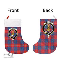 Scottish Galloway Red Clan Tartan Christmas Stocking - Crest Classic