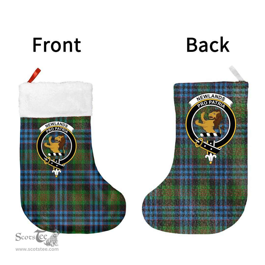 Scottish Newlands of Lauriston Clan Tartan Christmas Stocking - Crest Classic