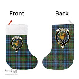 Scottish Newlands of Lauriston Clan Tartan Christmas Stocking - Crest Classic