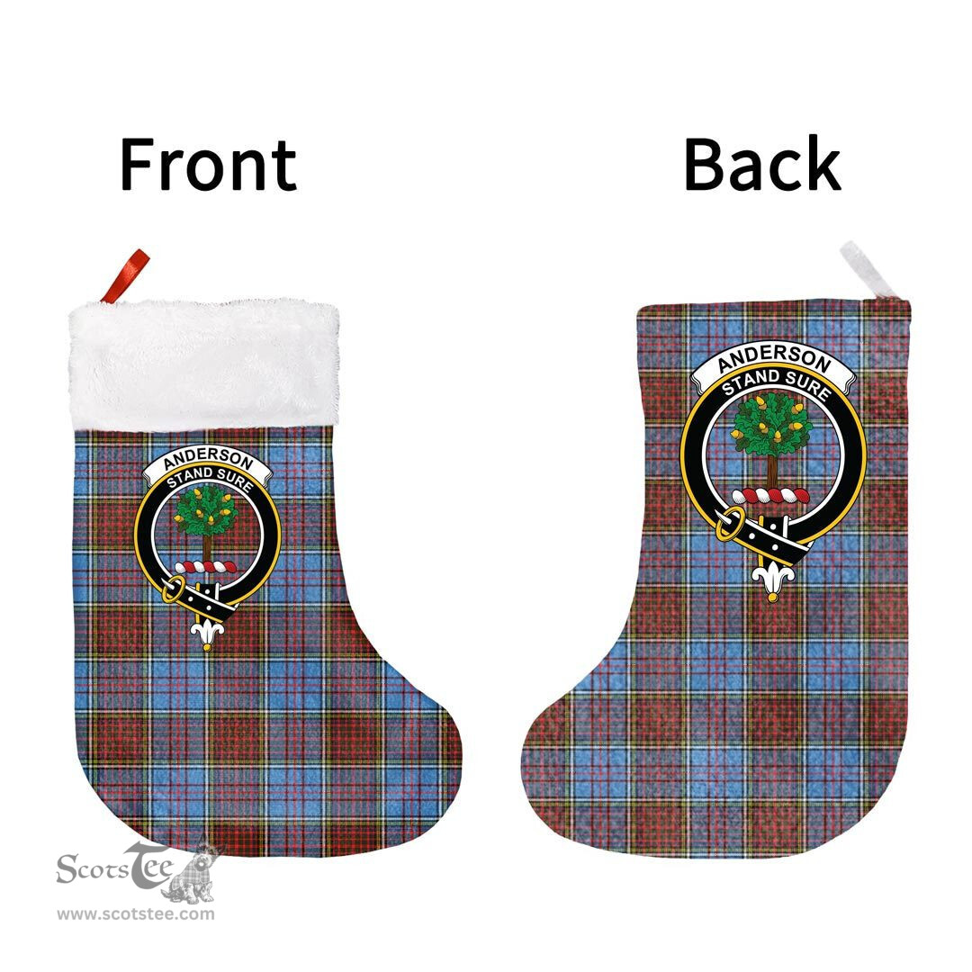 Scottish Anderson Modern Clan Tartan Christmas Stocking - Crest Classic