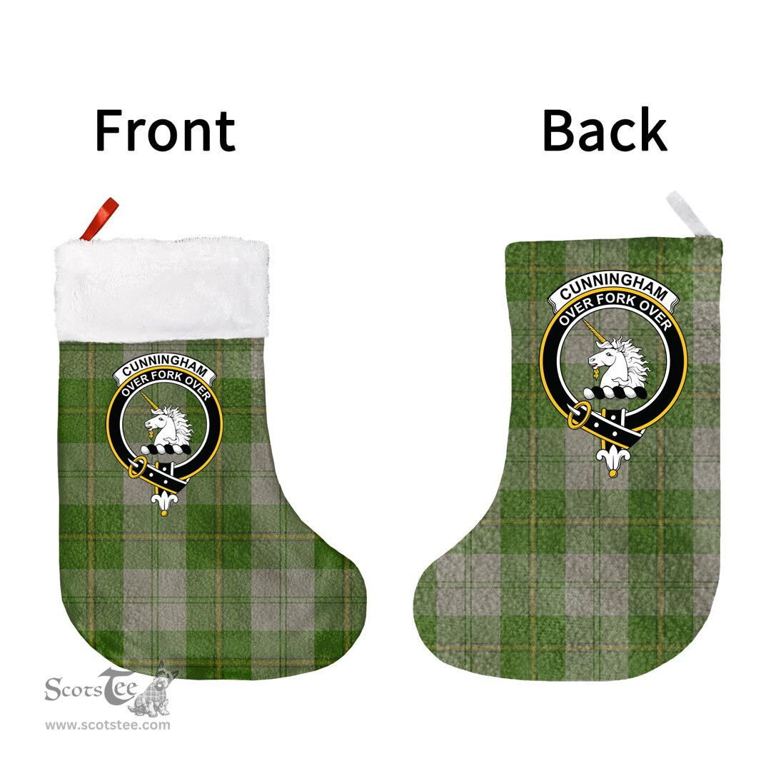 Scottish Cunningham Dress Green Dancers Clan Tartan Christmas Stocking - Crest Classic