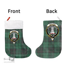 Scottish MacLean Hunting Clan Tartan Christmas Stocking - Crest Classic