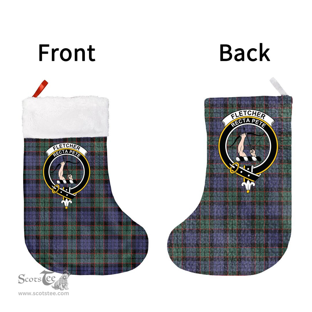 Scottish Fletcher Modern Clan Tartan Christmas Stocking - Crest Classic
