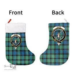 Scottish Gunn Ancient Clan Tartan Christmas Stocking - Crest Classic