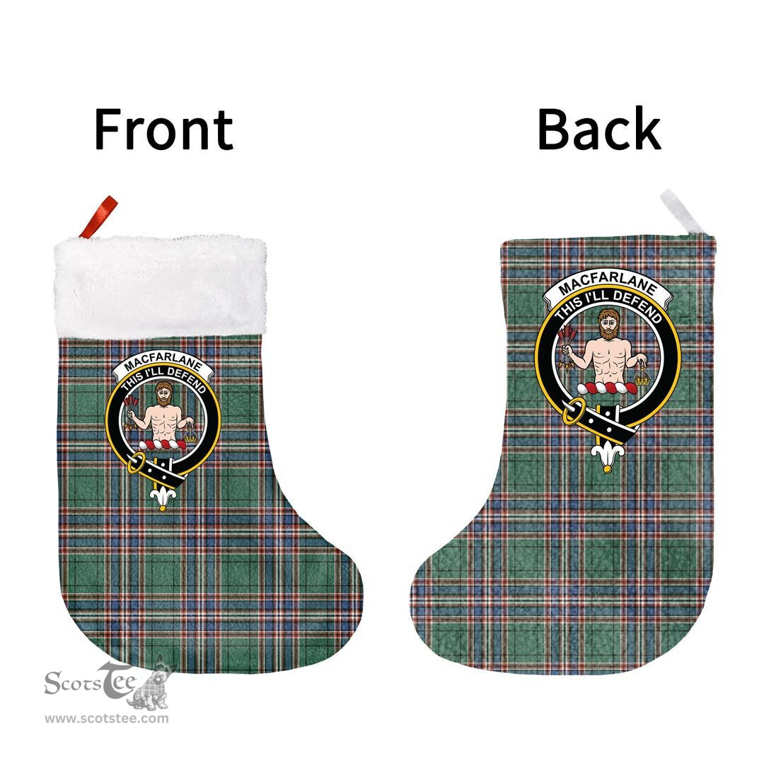 Scottish MacFarlane Hunting Ancient Clan Tartan Christmas Stocking - Crest Classic