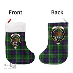 Scottish Leslie Hunting Ancient Clan Tartan Christmas Stocking - Crest Classic