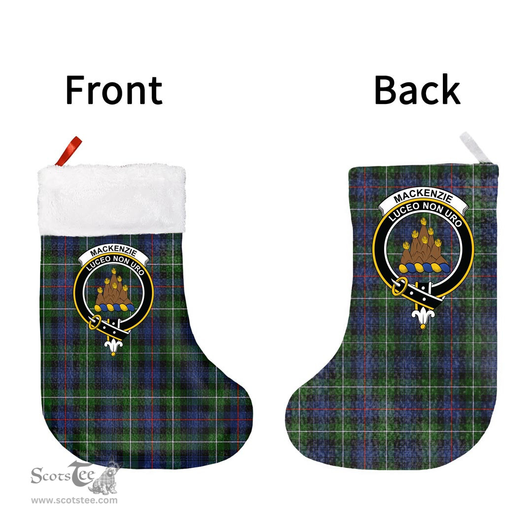 Scottish MacKenzie Modern Clan Tartan Christmas Stocking - Crest Classic