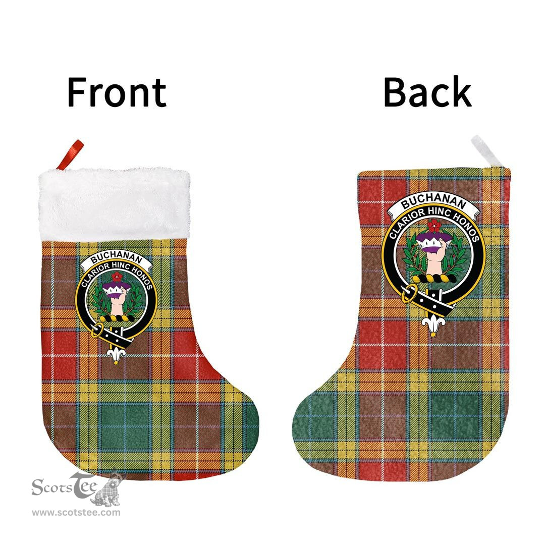 Scottish Buchanan Old Sett Clan Tartan Christmas Stocking - Crest Classic