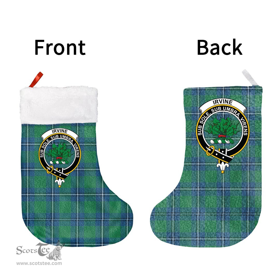 Scottish Irvine Ancient Clan Tartan Christmas Stocking - Crest Classic