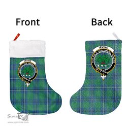 Scottish Irvine Ancient Clan Tartan Christmas Stocking - Crest Classic