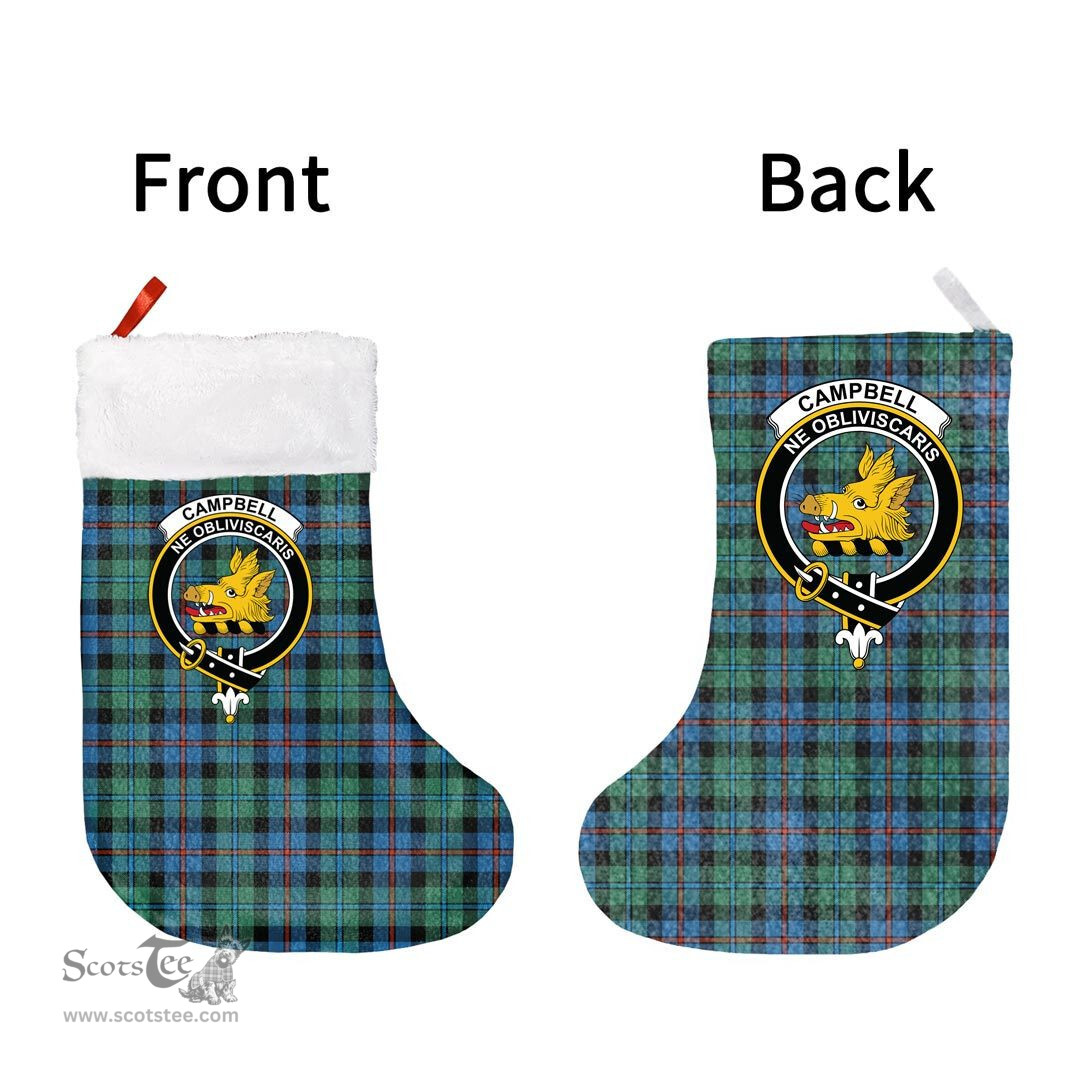 Scottish Campbell of Cawdor Ancient Clan Tartan Christmas Stocking - Crest Classic