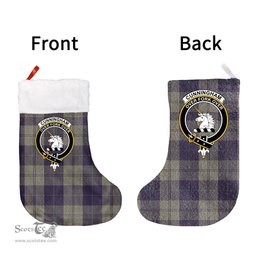 Scottish Cunningham Dress Blue Dancers Clan Tartan Christmas Stocking - Crest Classic