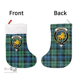 Scottish Campbell Ancient 01 Clan Tartan Christmas Stocking - Crest Classic