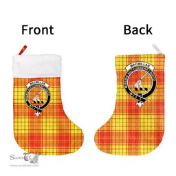 Scottish MacMillan Clan Clan Tartan Christmas Stocking - Crest Classic