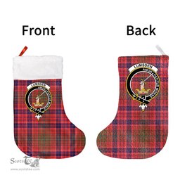 Scottish Lumsden Modern Clan Tartan Christmas Stocking - Crest Classic