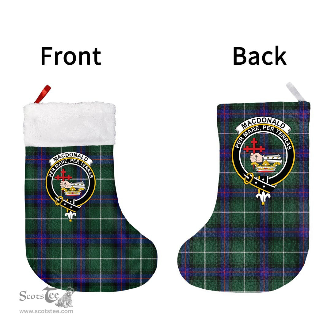 Scottish MacDonald of the Isles Hunting Modern Clan Tartan Christmas Stocking - Crest Classic