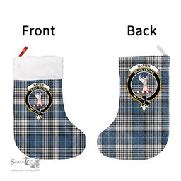 Scottish Napier Modern Clan Tartan Christmas Stocking - Crest Classic