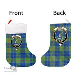 Scottish Barclay Hunting Ancient Clan Tartan Christmas Stocking - Crest Classic