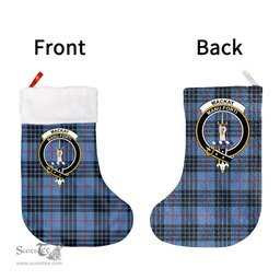 Scottish MacKay Blue Clan Tartan Christmas Stocking - Crest Classic