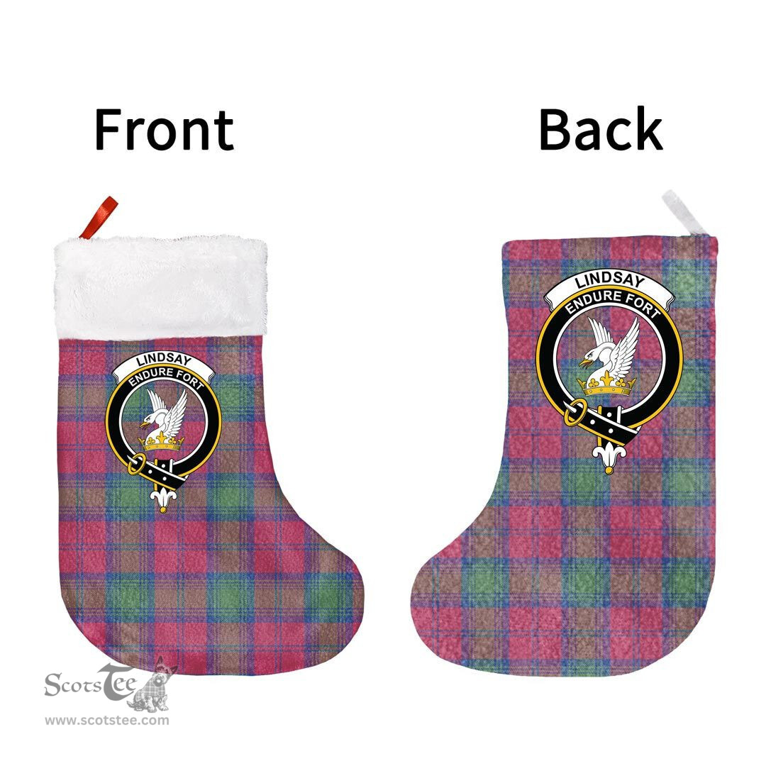 Scottish Lindsay Ancient Clan Tartan Christmas Stocking - Crest Classic