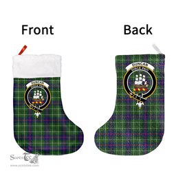 Scottish Duncan Modern Clan Tartan Christmas Stocking - Crest Classic