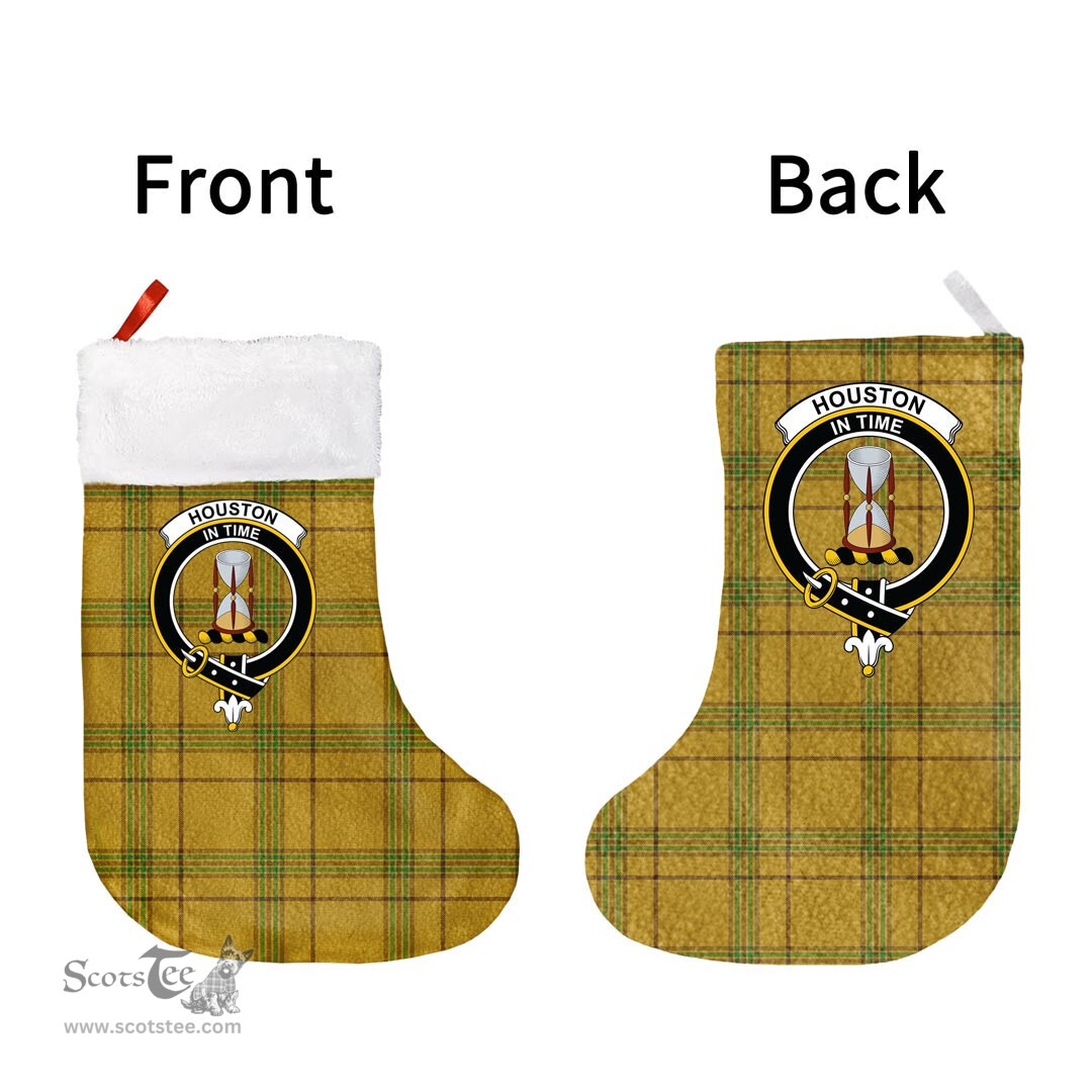 Scottish Houston Clan Tartan Christmas Stocking - Crest Classic