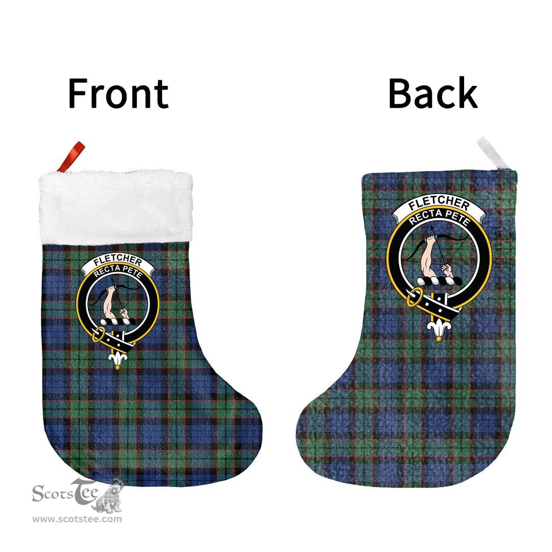 Scottish Fletcher Ancient Clan Tartan Christmas Stocking - Crest Classic