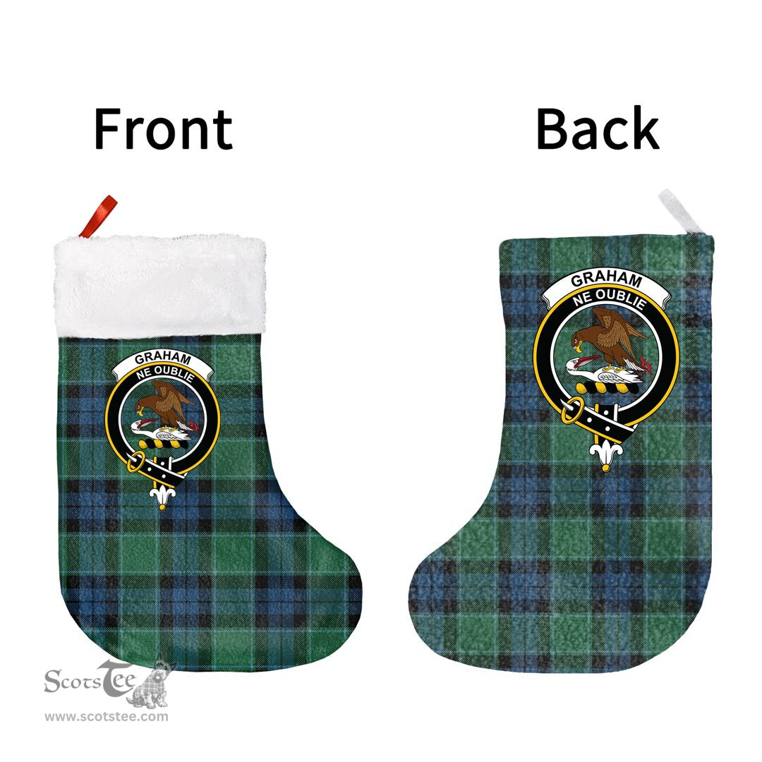 Scottish Graham of Menteith Ancient Clan Tartan Christmas Stocking - Crest Classic