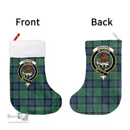 Scottish Graham of Menteith Ancient Clan Tartan Christmas Stocking - Crest Classic