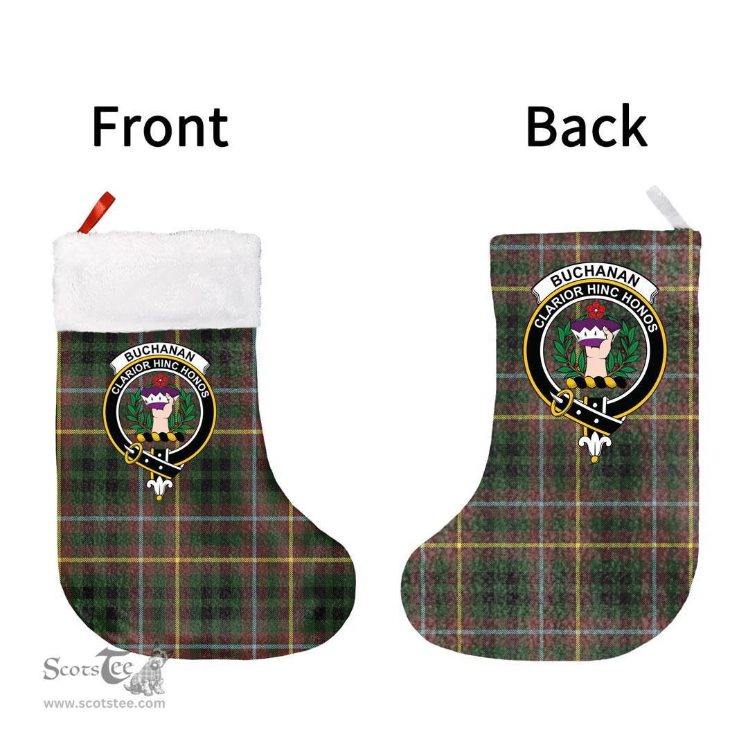 Scottish Buchanan Hunting Clan Tartan Christmas Stocking - Crest Classic