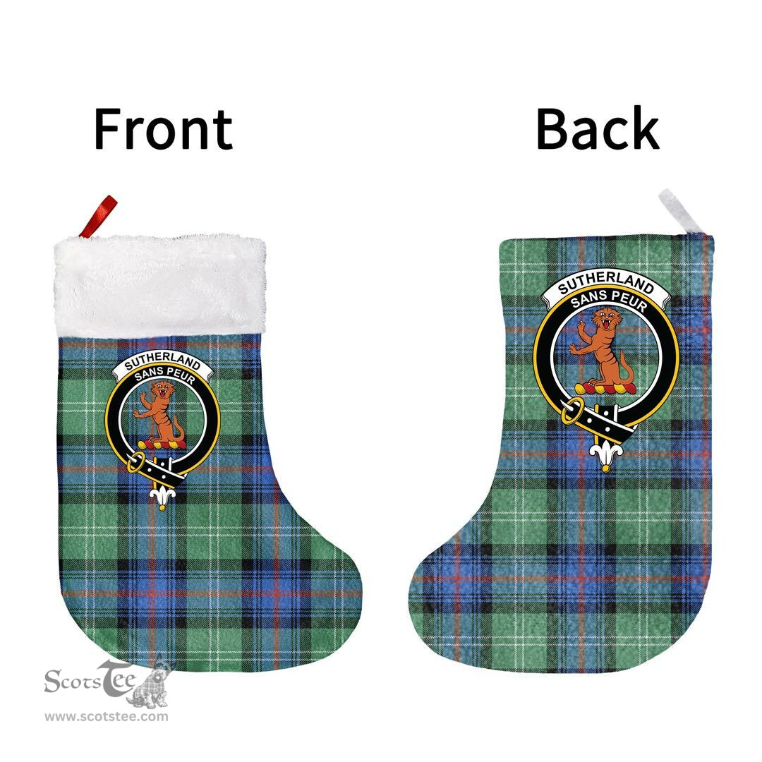 Scottish Sutherland Old Ancient Clan Tartan Christmas Stocking - Crest Classic