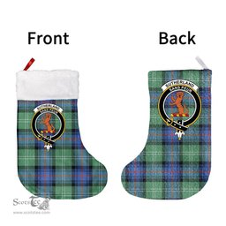 Scottish Sutherland Old Ancient Clan Tartan Christmas Stocking - Crest Classic