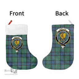 Scottish Sinclair Hunting Ancient Clan Tartan Christmas Stocking - Crest Classic