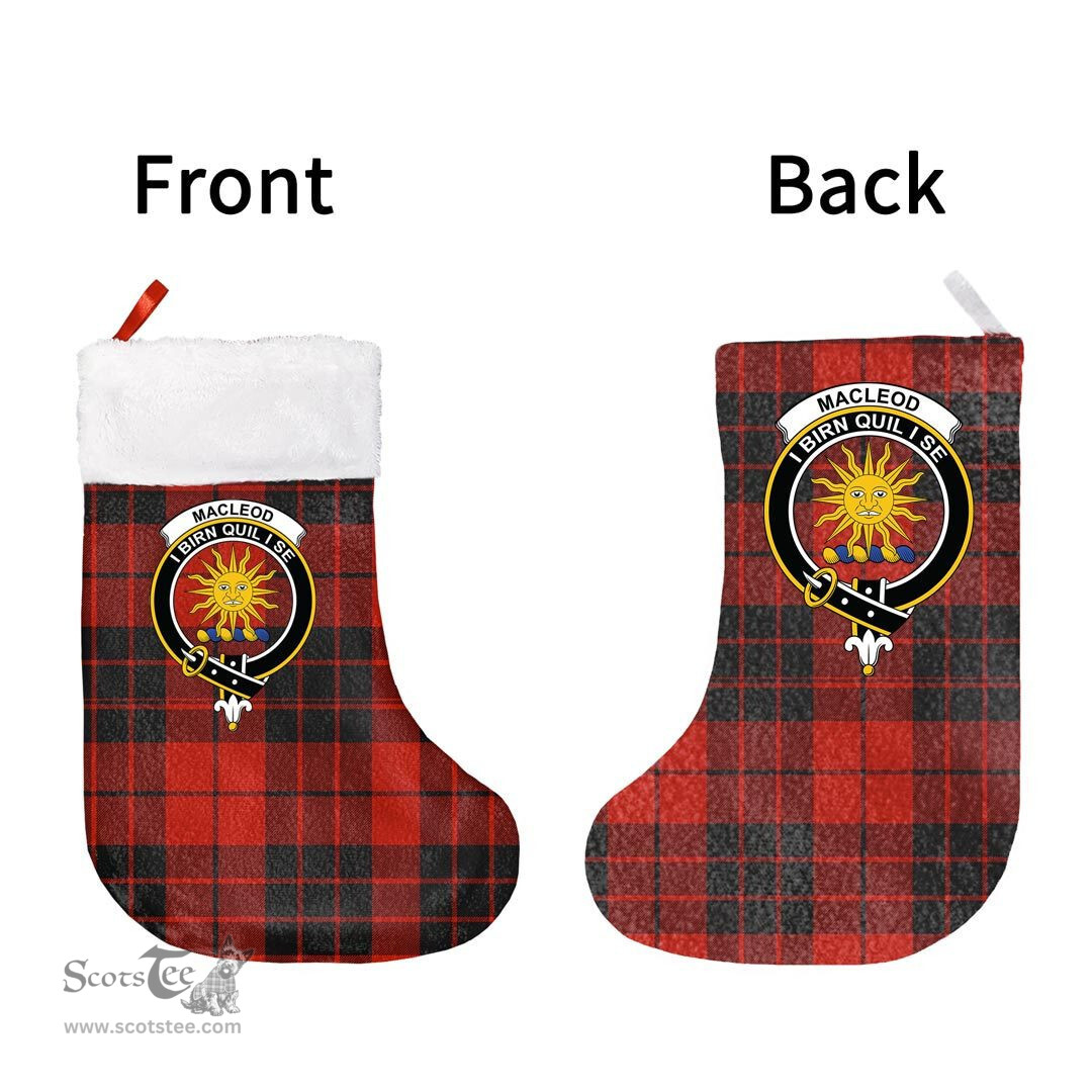 Scottish MacLeod of Raasay Clan Tartan Christmas Stocking - Crest Classic