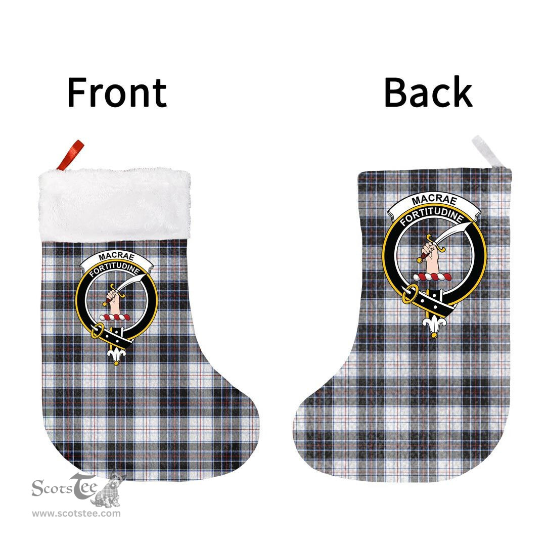 Scottish MacRae Dress Modern Clan Tartan Christmas Stocking - Crest Classic