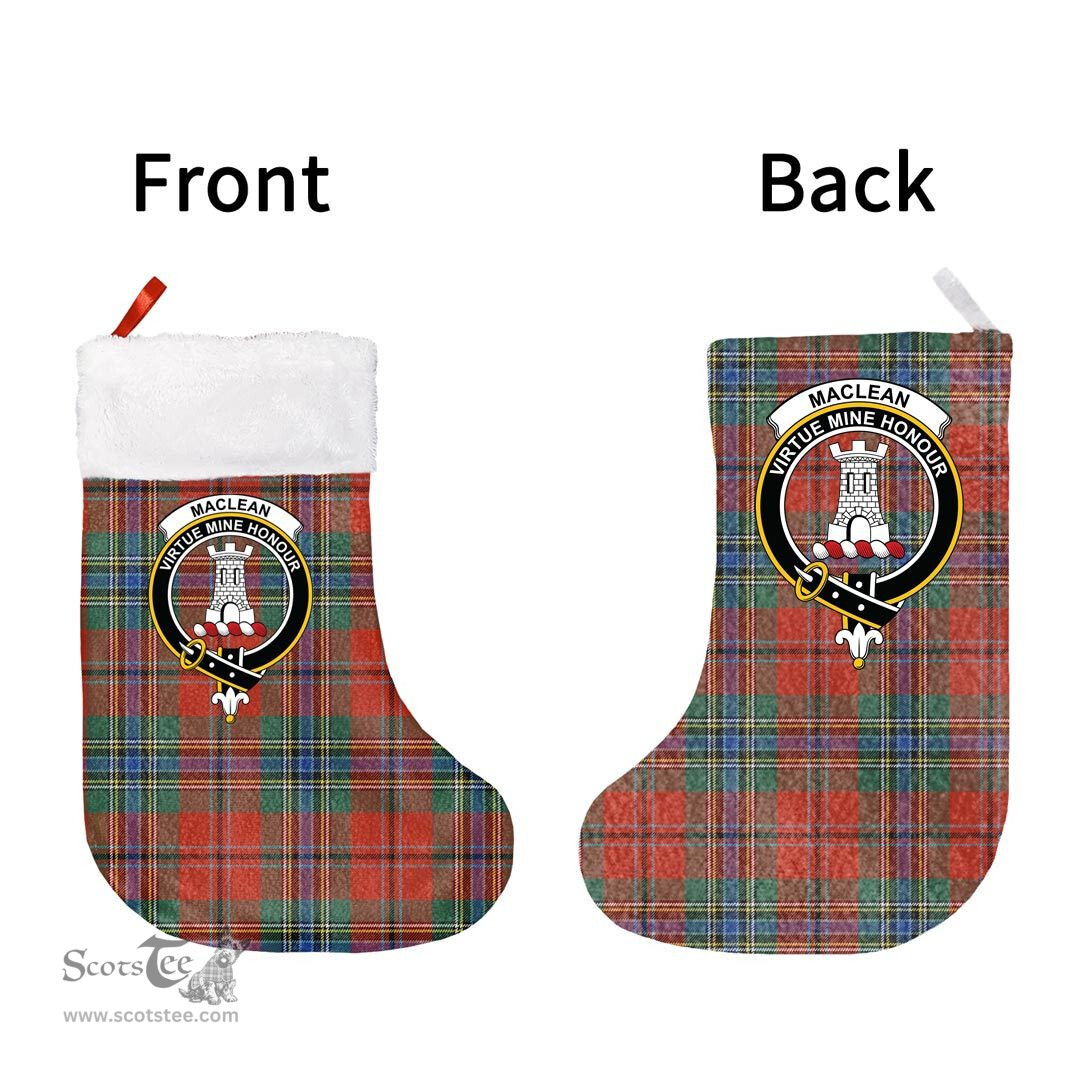 Scottish MacLean of Duart Ancient Clan Tartan Christmas Stocking - Crest Classic