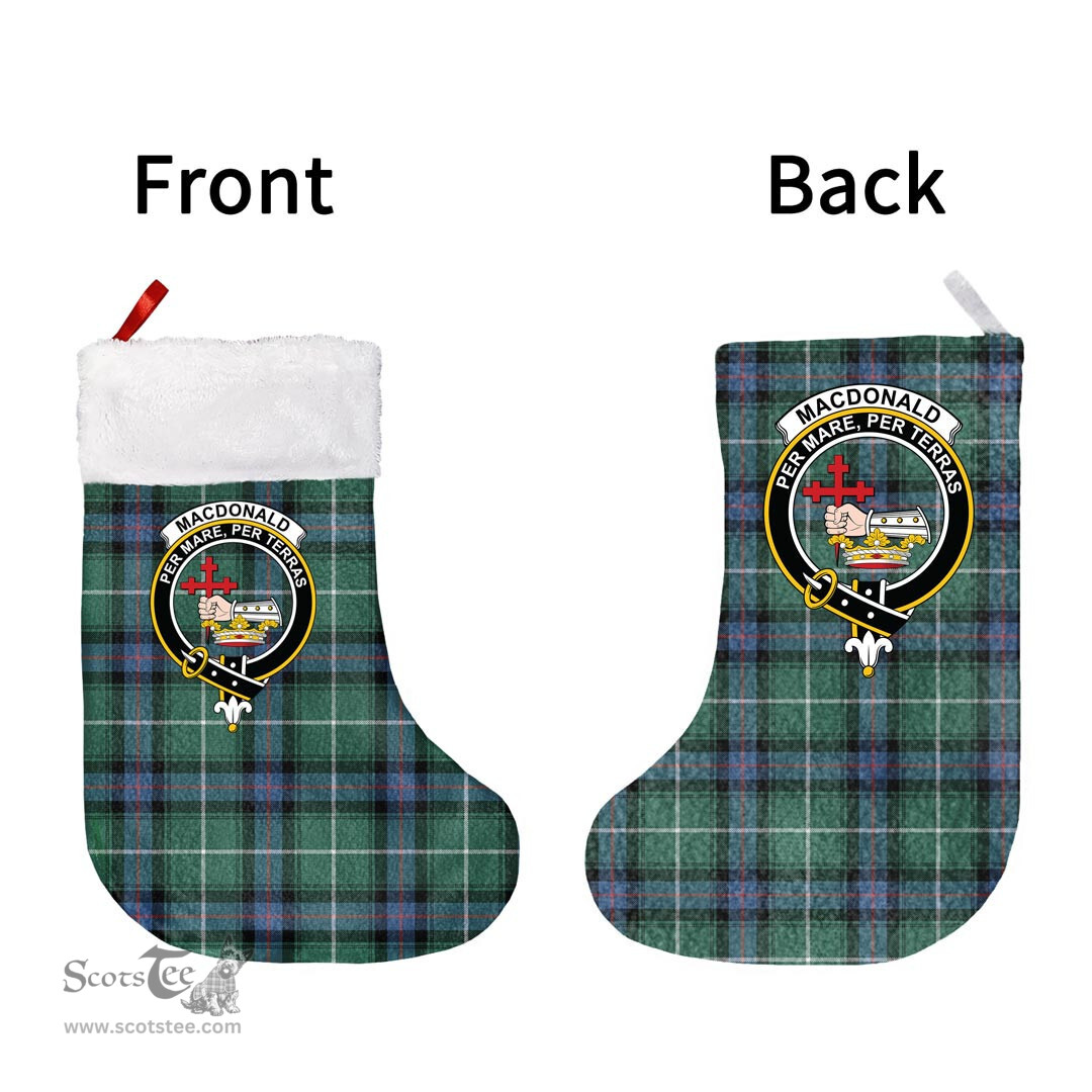 Scottish MacDonald of the Isles Hunting Ancient Clan Tartan Christmas Stocking - Crest Classic