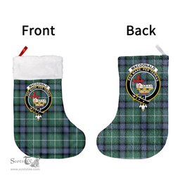 Scottish MacDonald of the Isles Hunting Ancient Clan Tartan Christmas Stocking - Crest Classic
