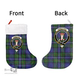 Scottish Robertson Hunting Modern Clan Tartan Christmas Stocking - Crest Classic