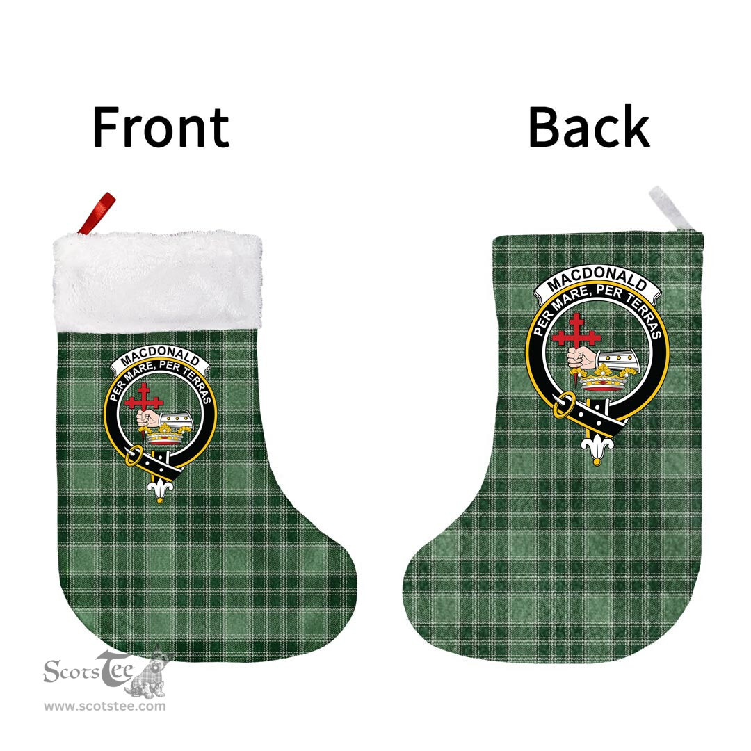Scottish MacDonald Lord of the Isles Hunting Clan Tartan Christmas Stocking - Crest Classic