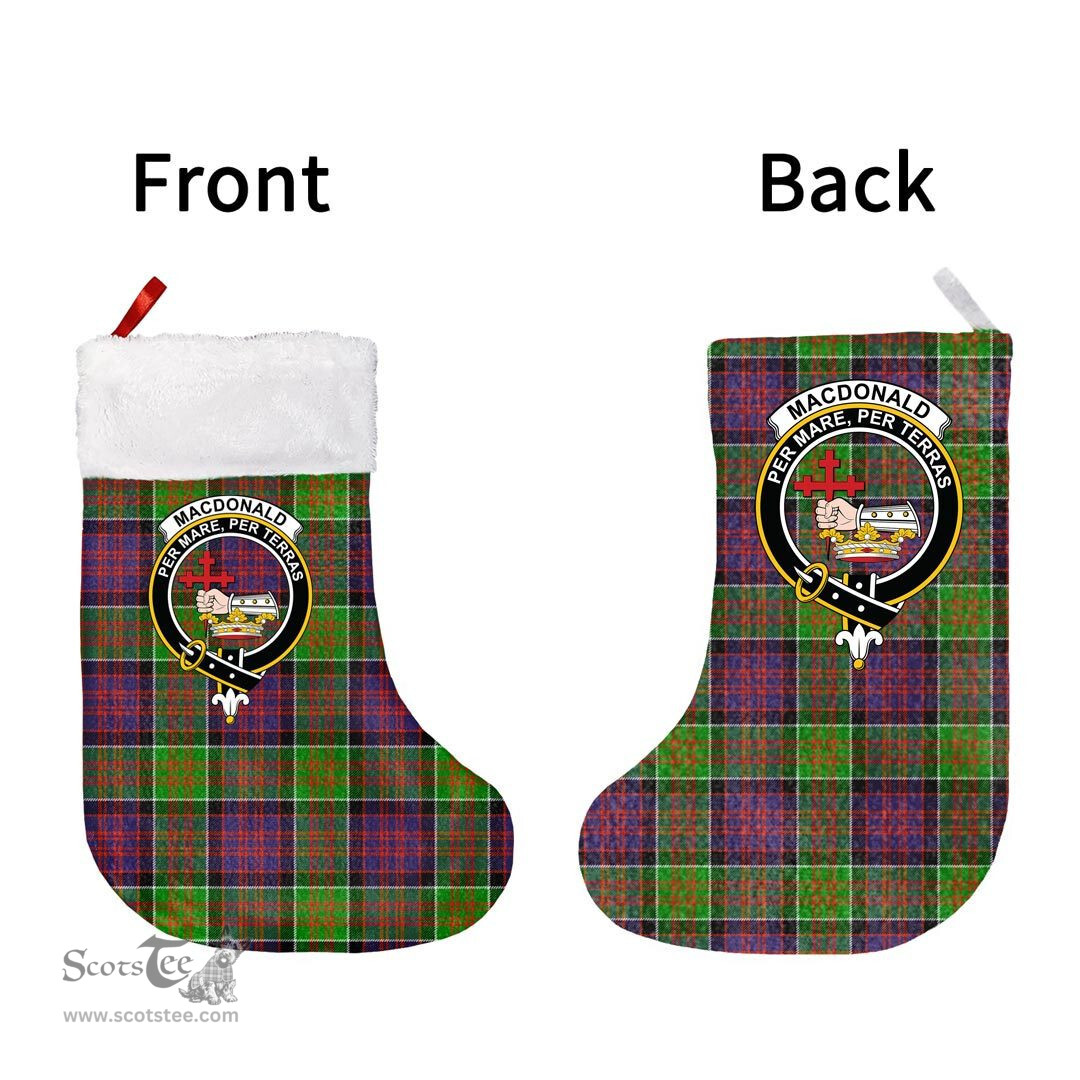 Scottish MacDonald of Clanranald Clan Tartan Christmas Stocking - Crest Classic