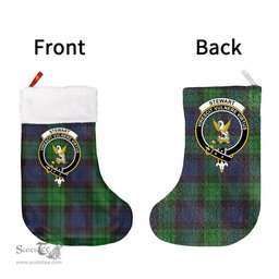 Scottish Stewart Old Modern Clan Tartan Christmas Stocking - Crest Classic