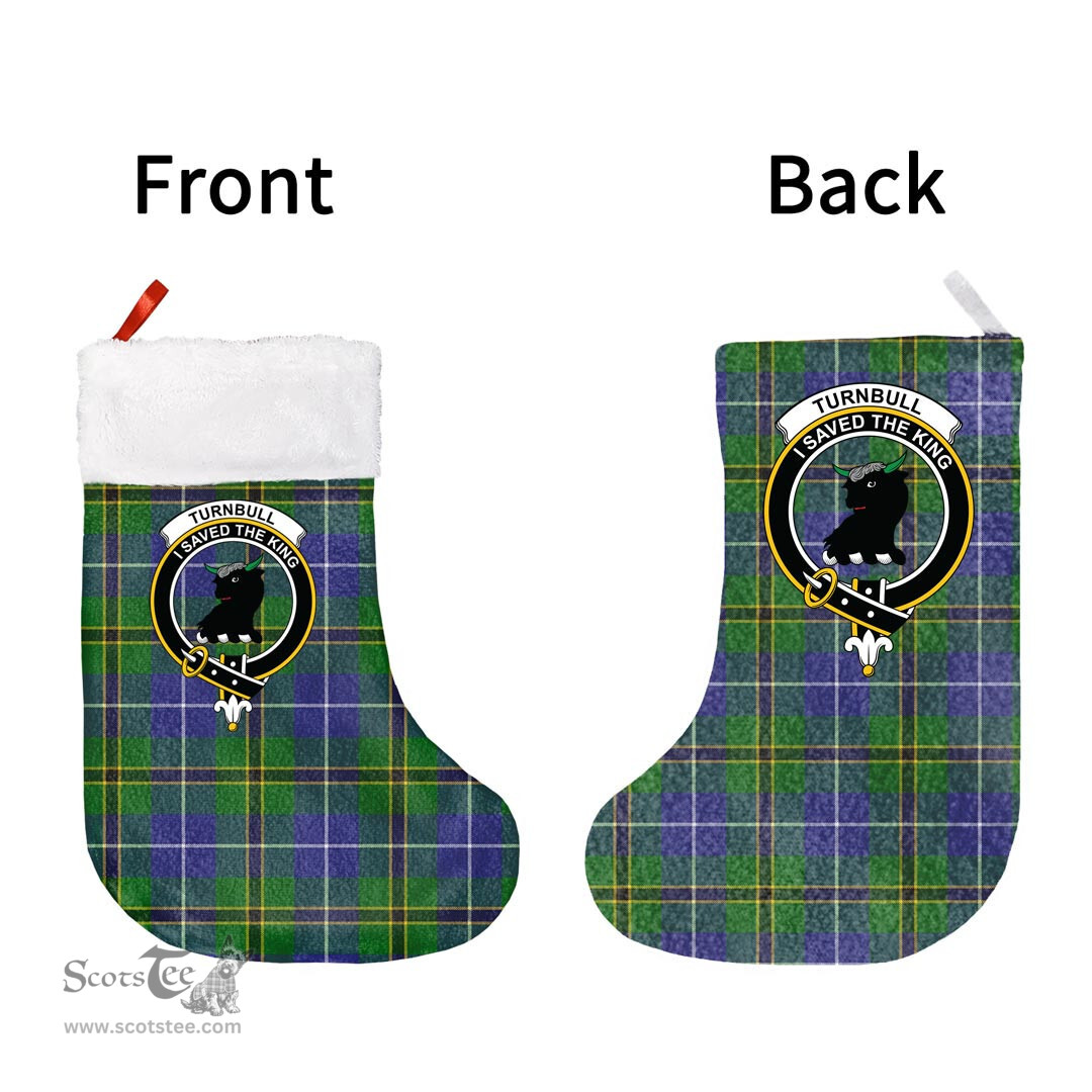 Scottish Turnbull Hunting Clan Tartan Christmas Stocking - Crest Classic